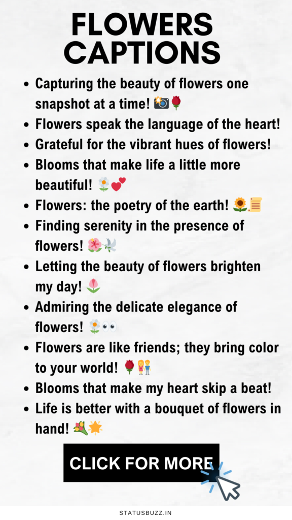 flowers captions