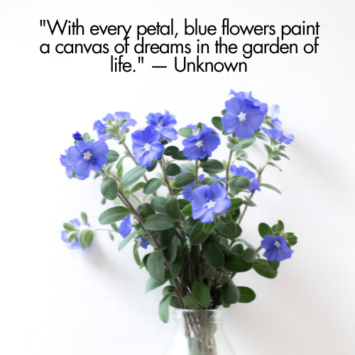blue flower quotes for instagram