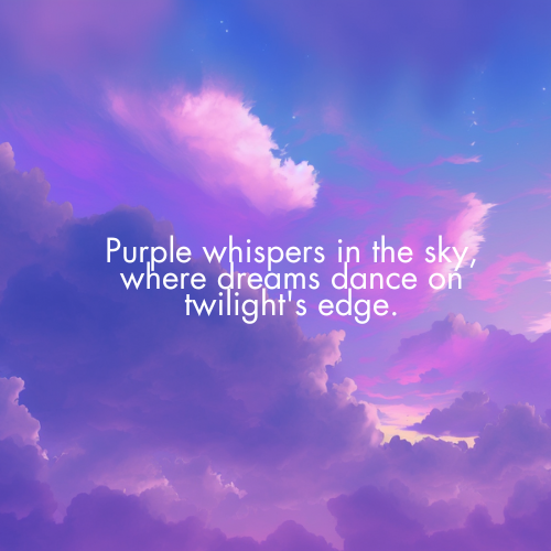 purple sky captions