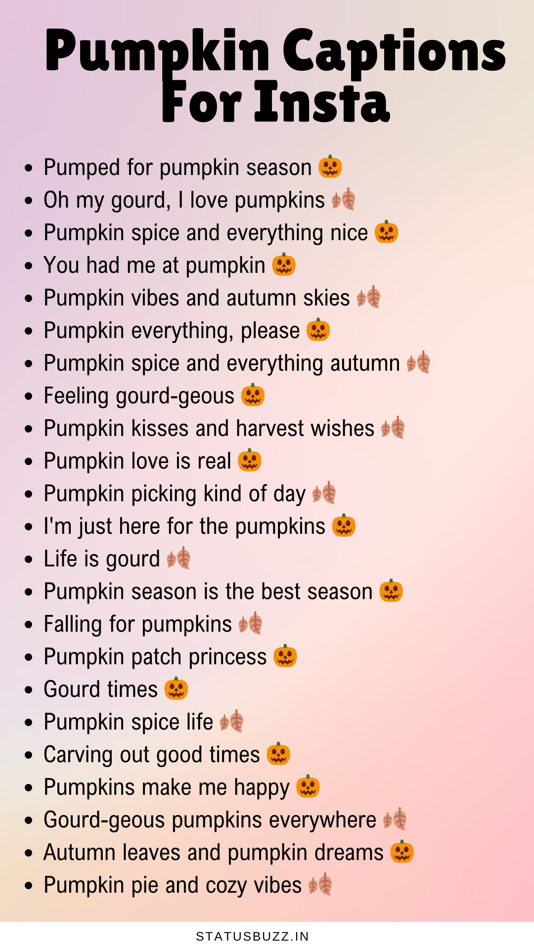150 Pumpkin Captions & Quotes For Instagram - StatusBuzz