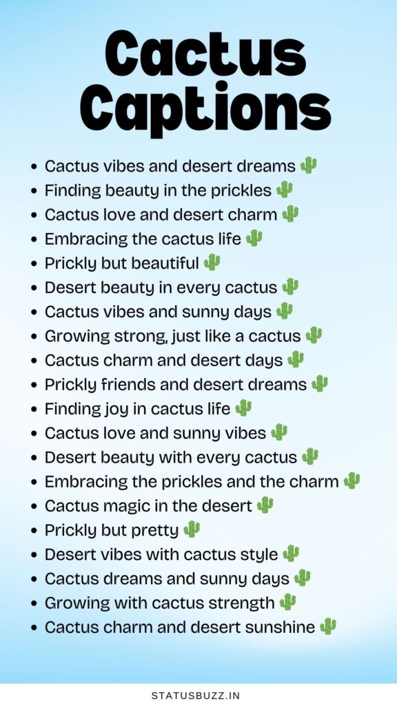 cactus captions