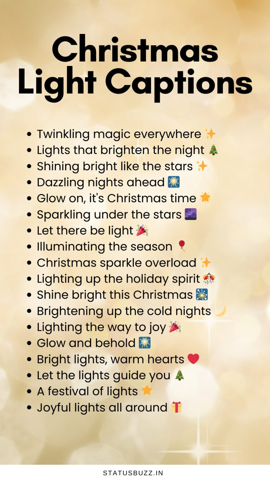 100+ Christmas Light Captions For Instagram - StatusBuzz