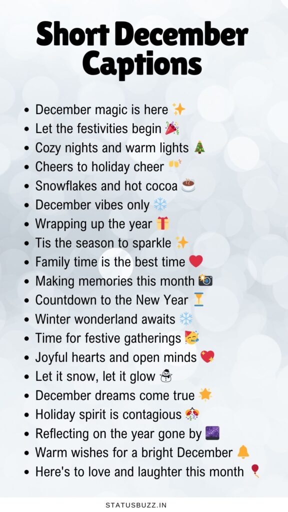 december captions