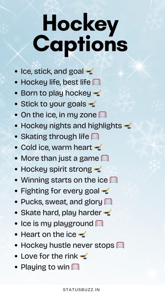 hockey captions