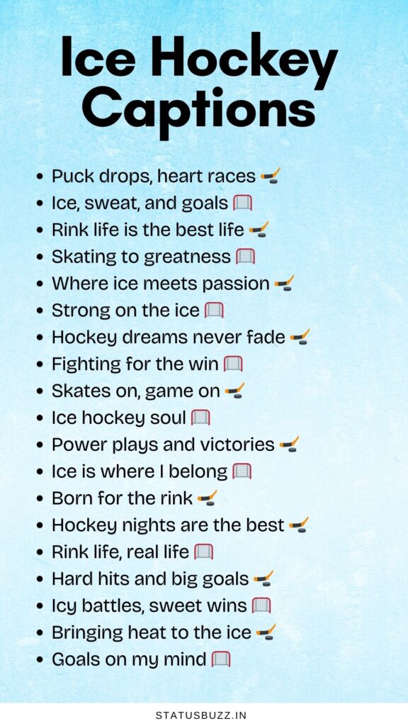 ice hockey captions
