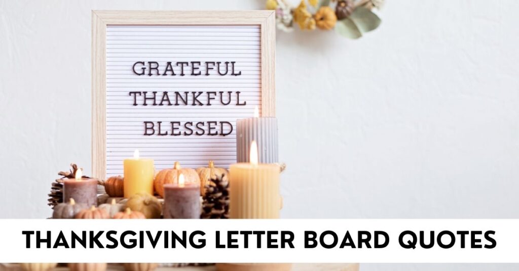 Thanksgiving Letter Board Quotes