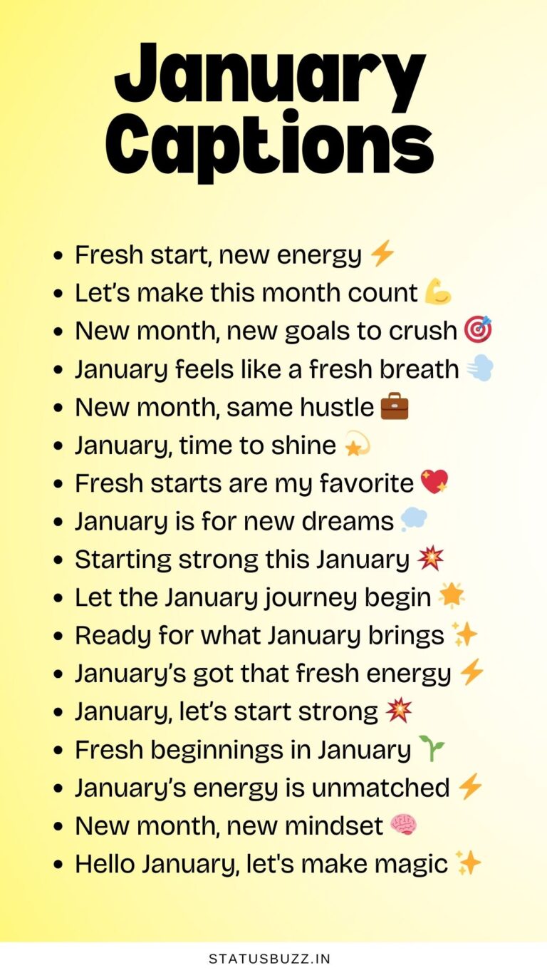 150+ Hello January Captions & Quotes - StatusBuzz
