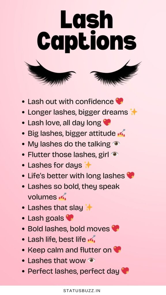 lash captions