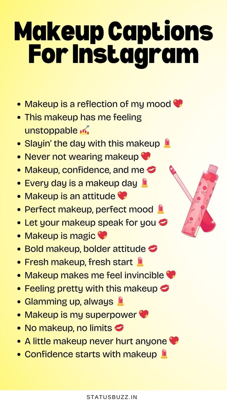 250+ Makeup Captions & Quotes For Instagram - StatusBuzz