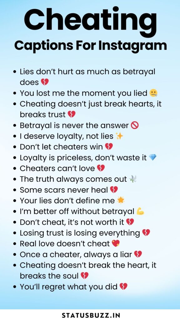 cheating captions for instagram