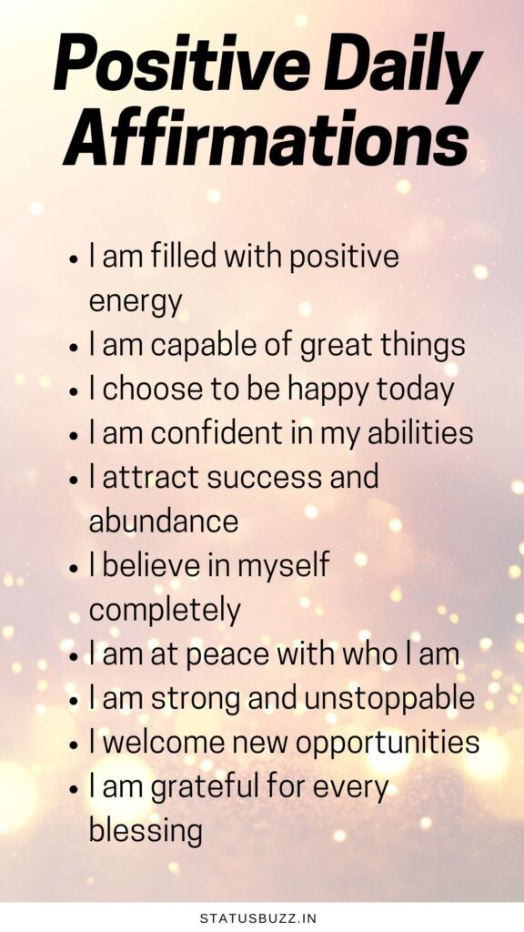 Positive Daily Affirmations