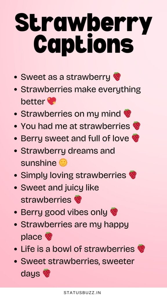 Strawberry Captions