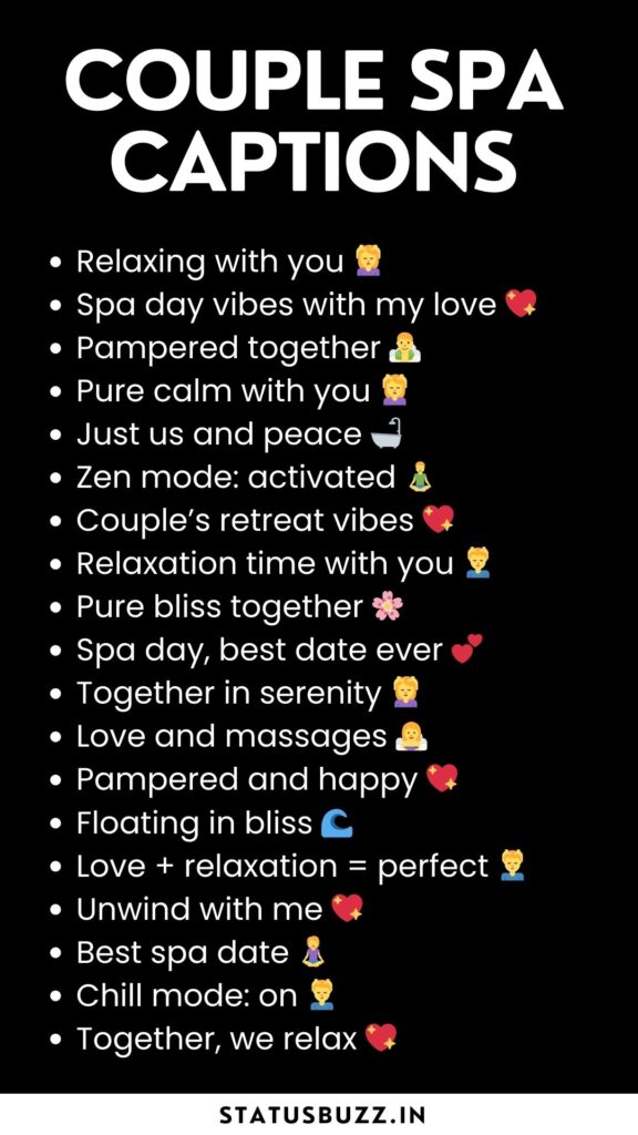 couple spa captions for instagram