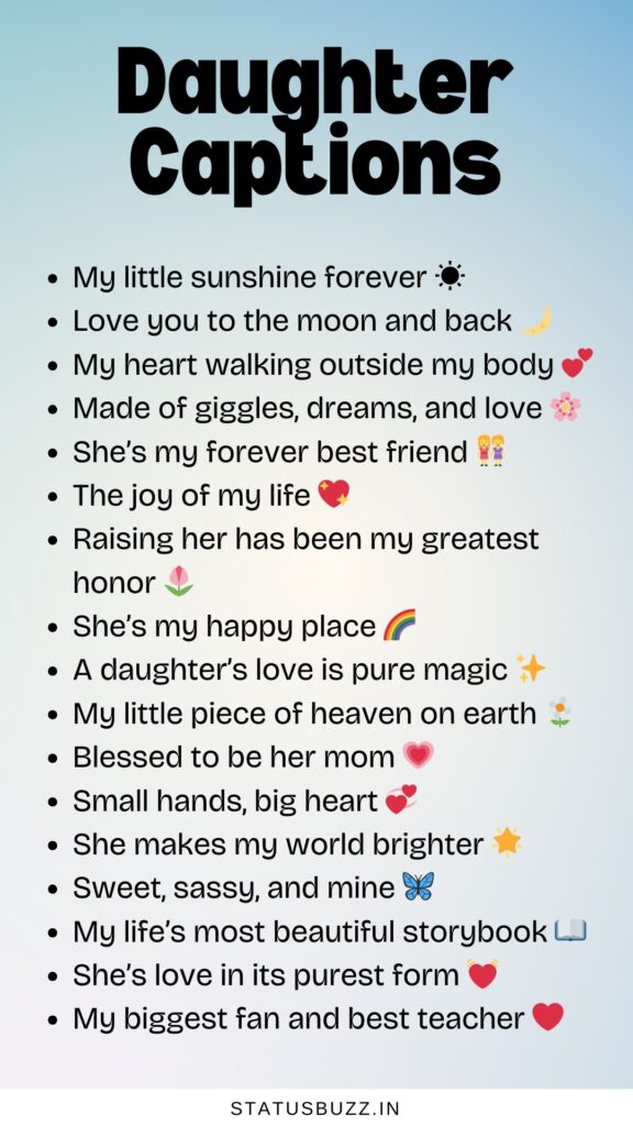 daughter captions