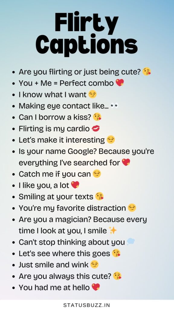 flirty captions
