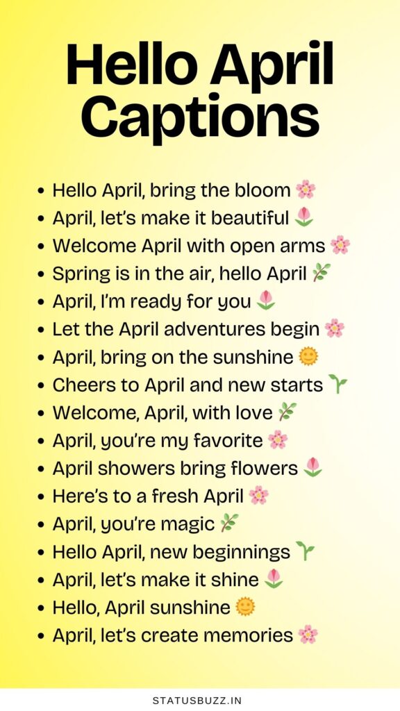 hello april captions
