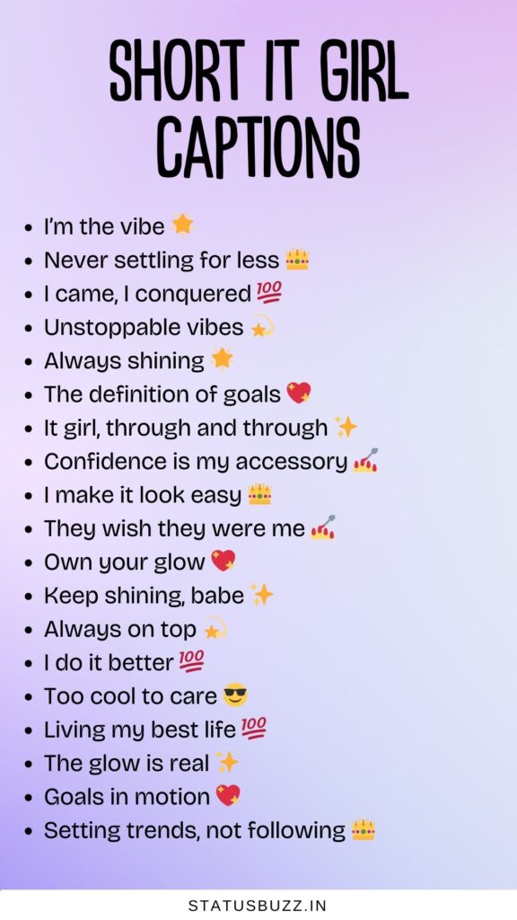 short it girl captions