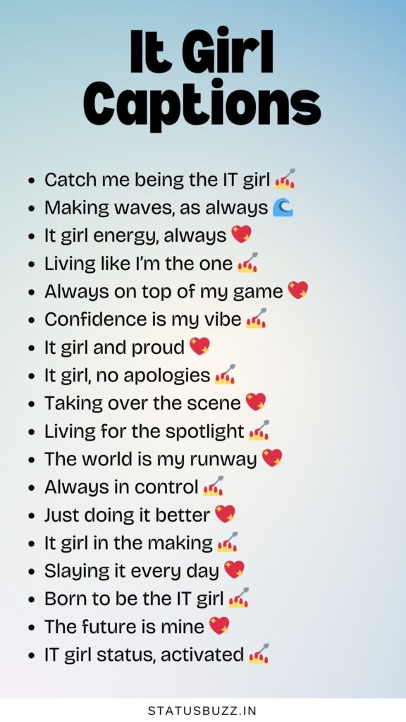 it girl captions