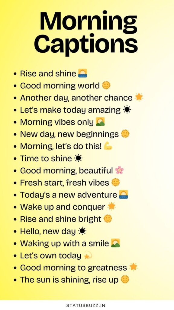 morning captions