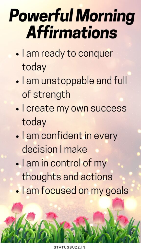 powerful morning affirmations