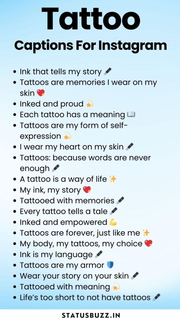 tattoo captions for instagram