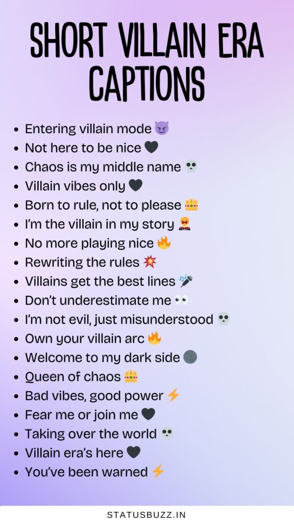 short villain era captions