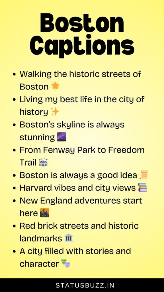 boston captions for instagram