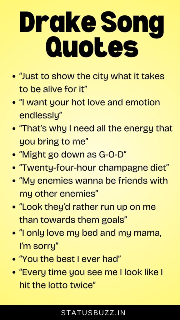 drake song quotes