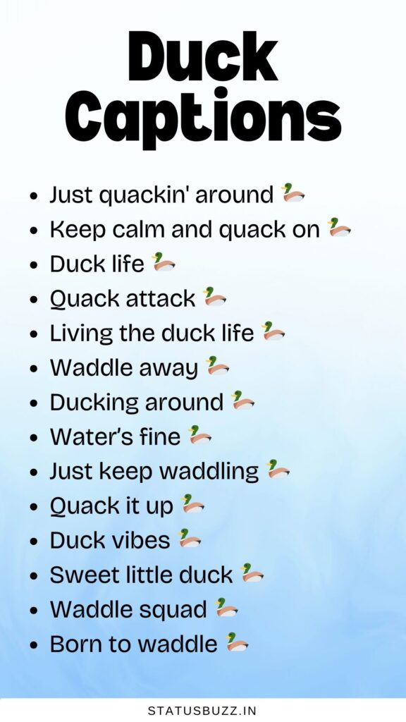 duck captions for instagram