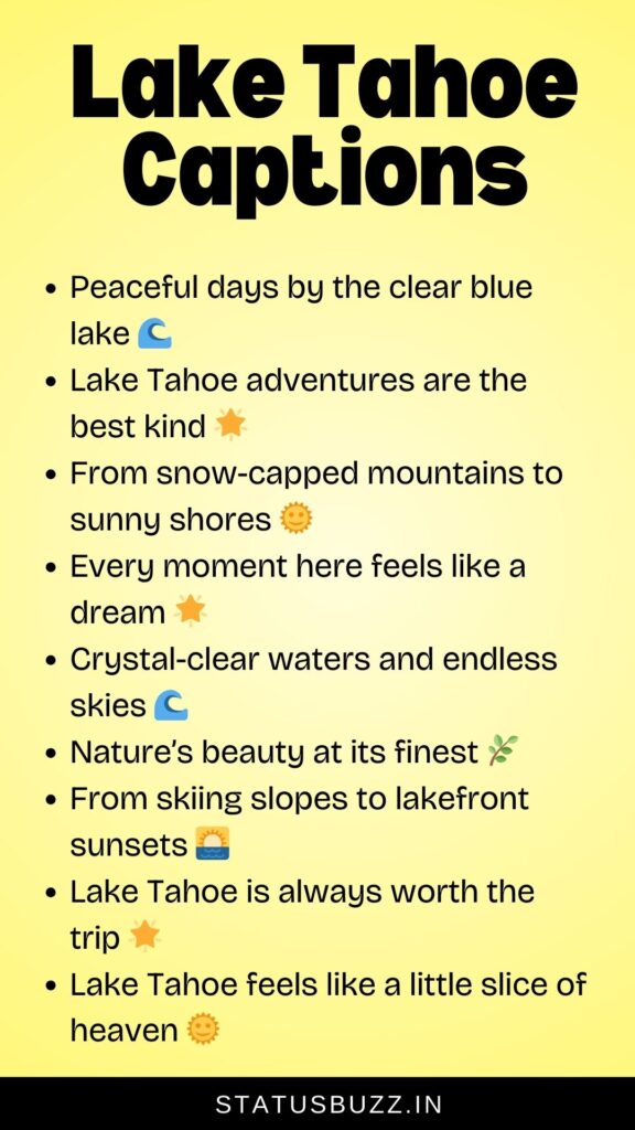 lake tahoe captions