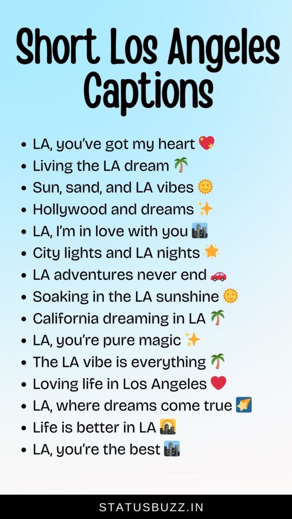 short los angeles captions