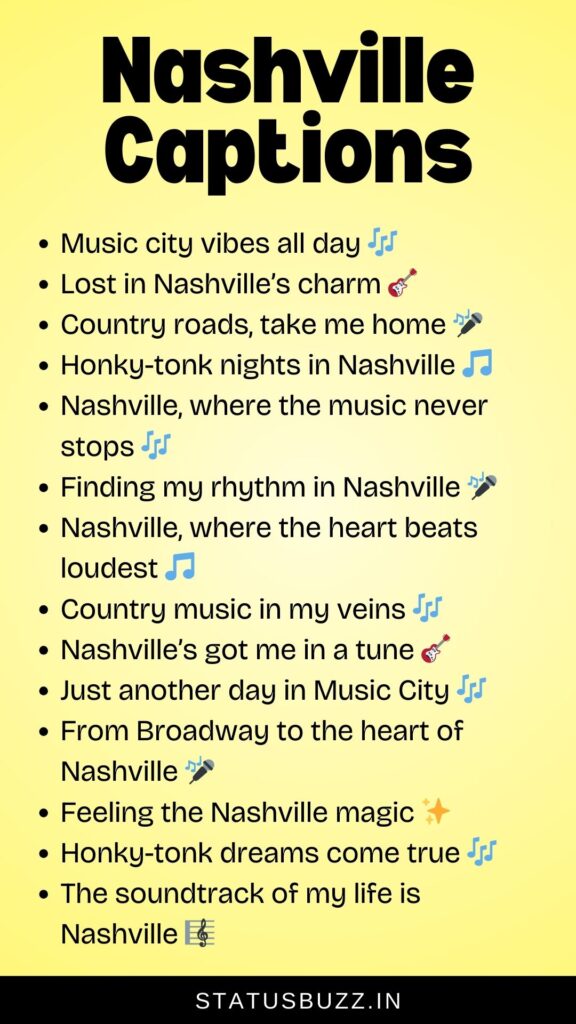 nashville captions for instagram