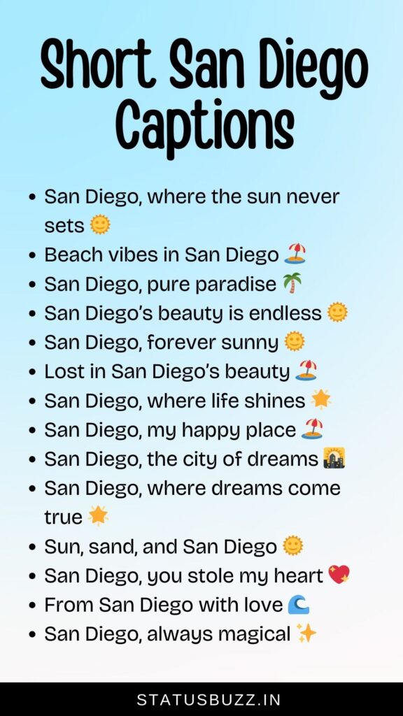 short san diego captions