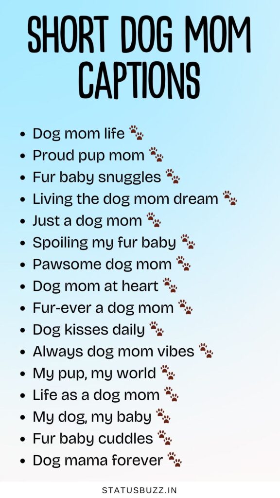 short dog mom captions