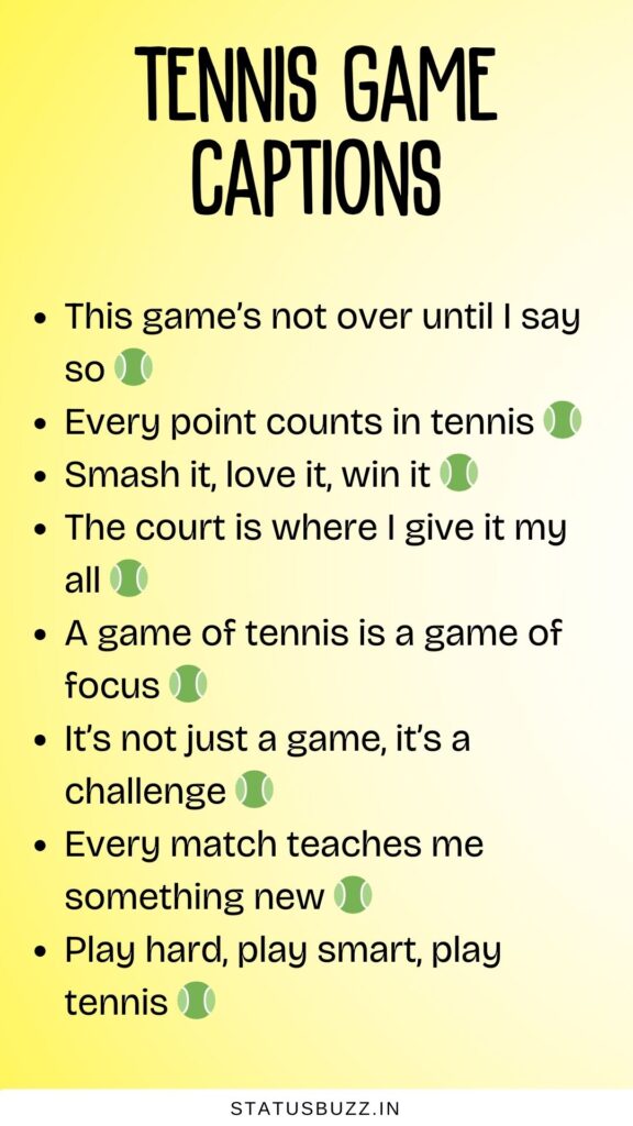 tennis game captions