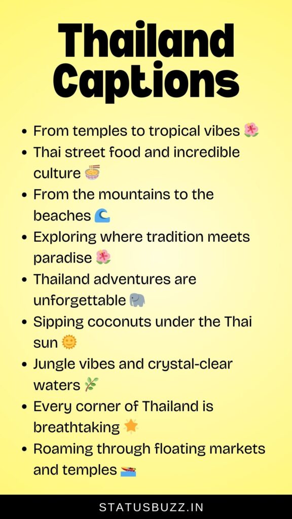 thailand captions for instagram