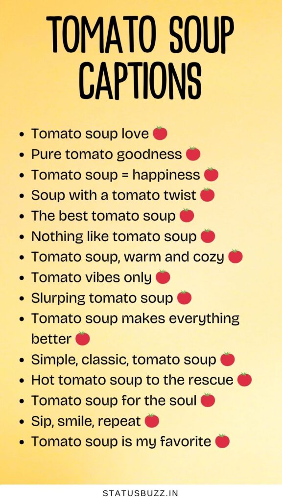 tomato soup captions