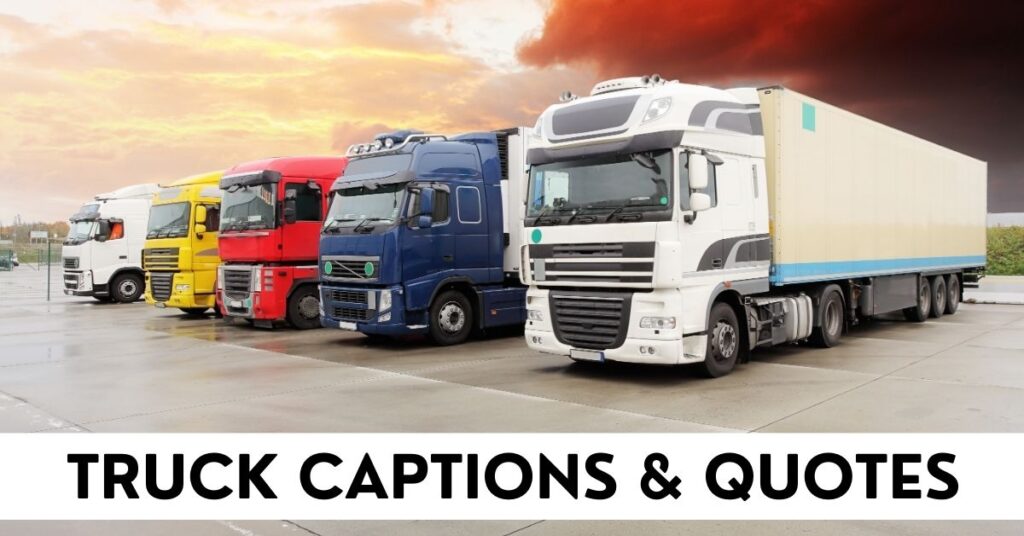 truck captions for instagram