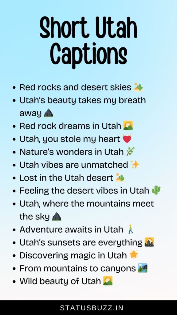 short utah captions