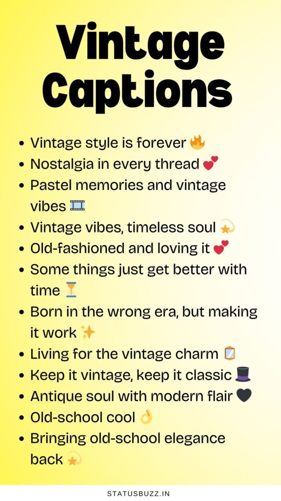 vintage captions