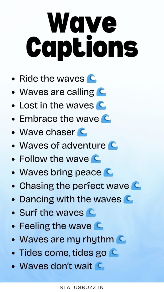 wave captions for instagram