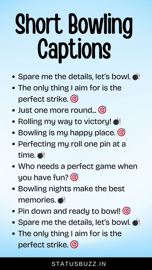 short bowling captions for instagram