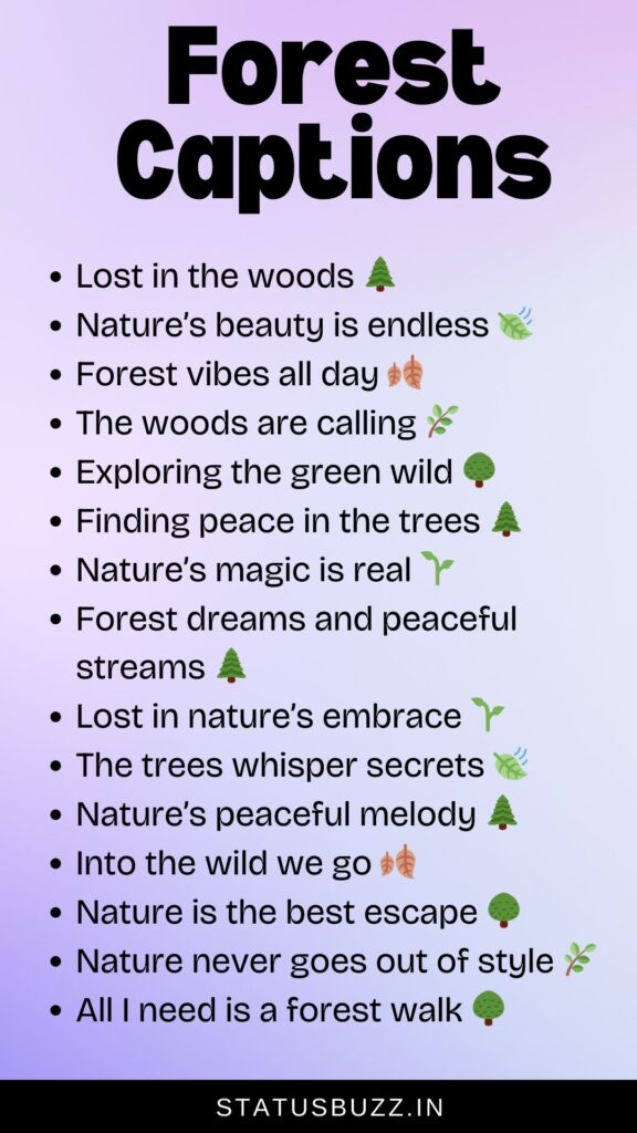 forest captions