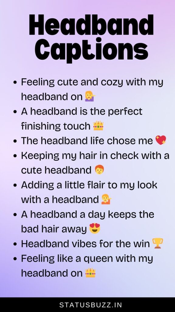 headband captions for instagram