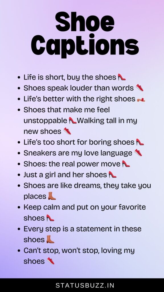 shoe captions for instagram