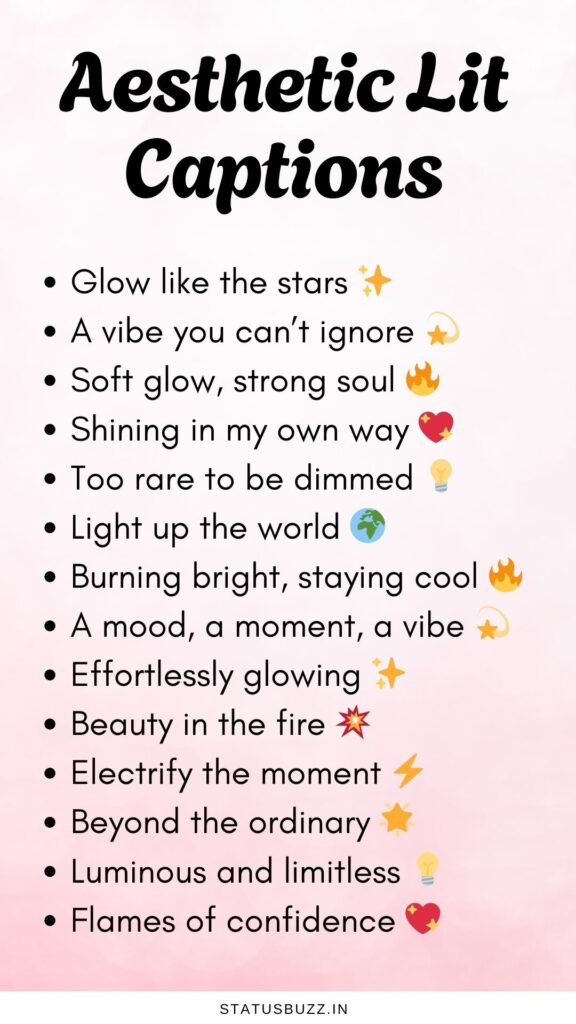 aesthetic lit captions