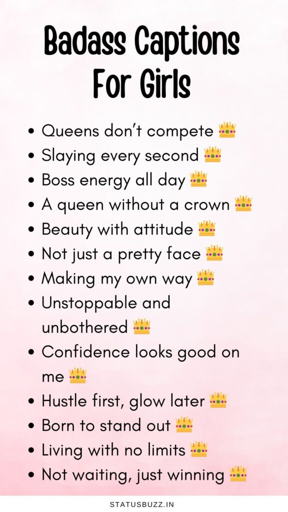 badass captions for girls