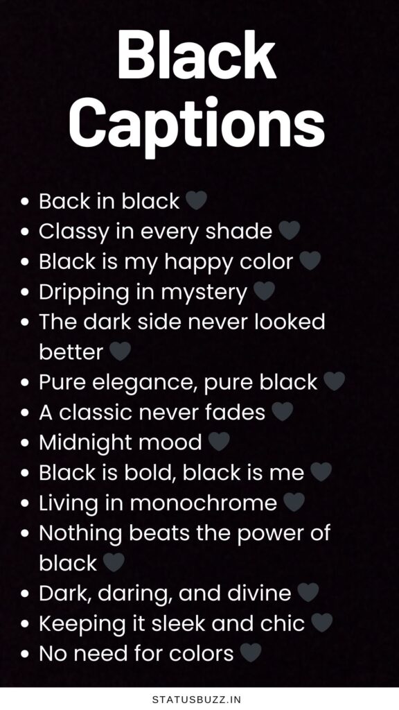black captions