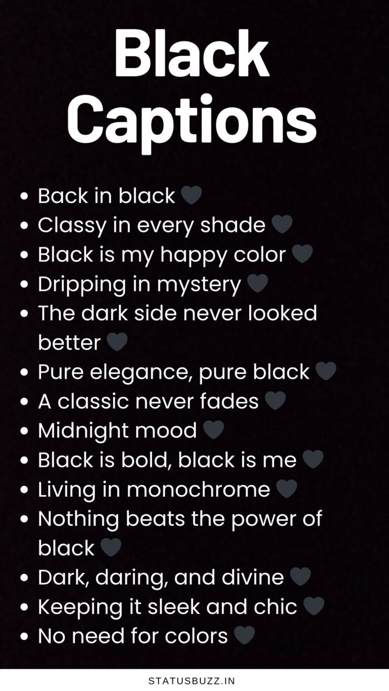 Black Colour Caption