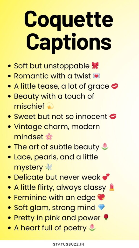 coquette captions